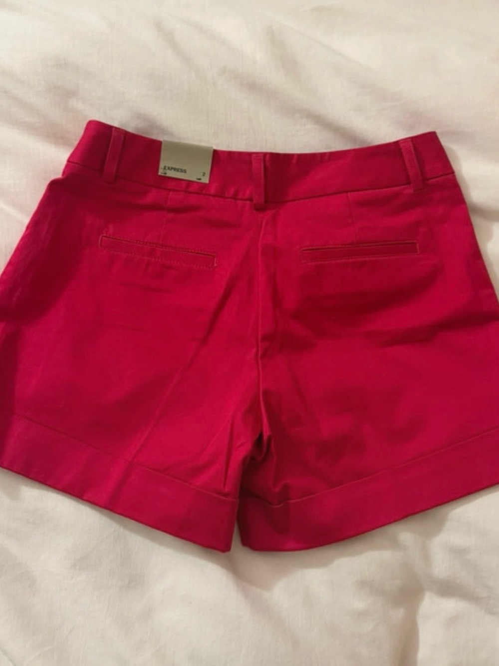 Express Hot Pink Tailored Cuffed Shorts